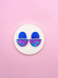 Bleu / Paillettes Électrique