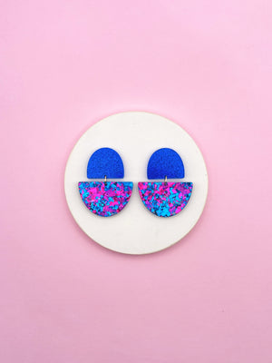 Bleu / Paillettes Électrique