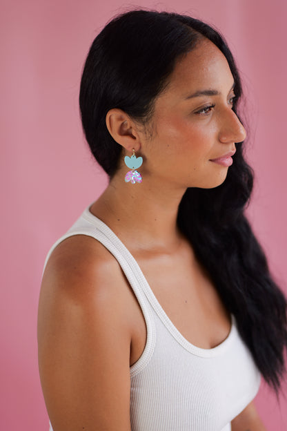 Aliette Earrings - Black and Gold