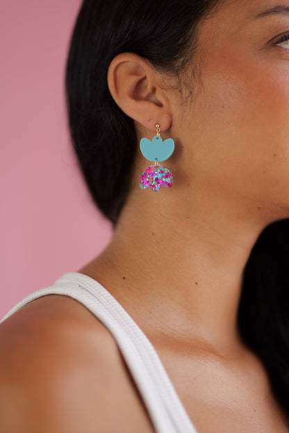 Aliette Earrings - Black and Gold