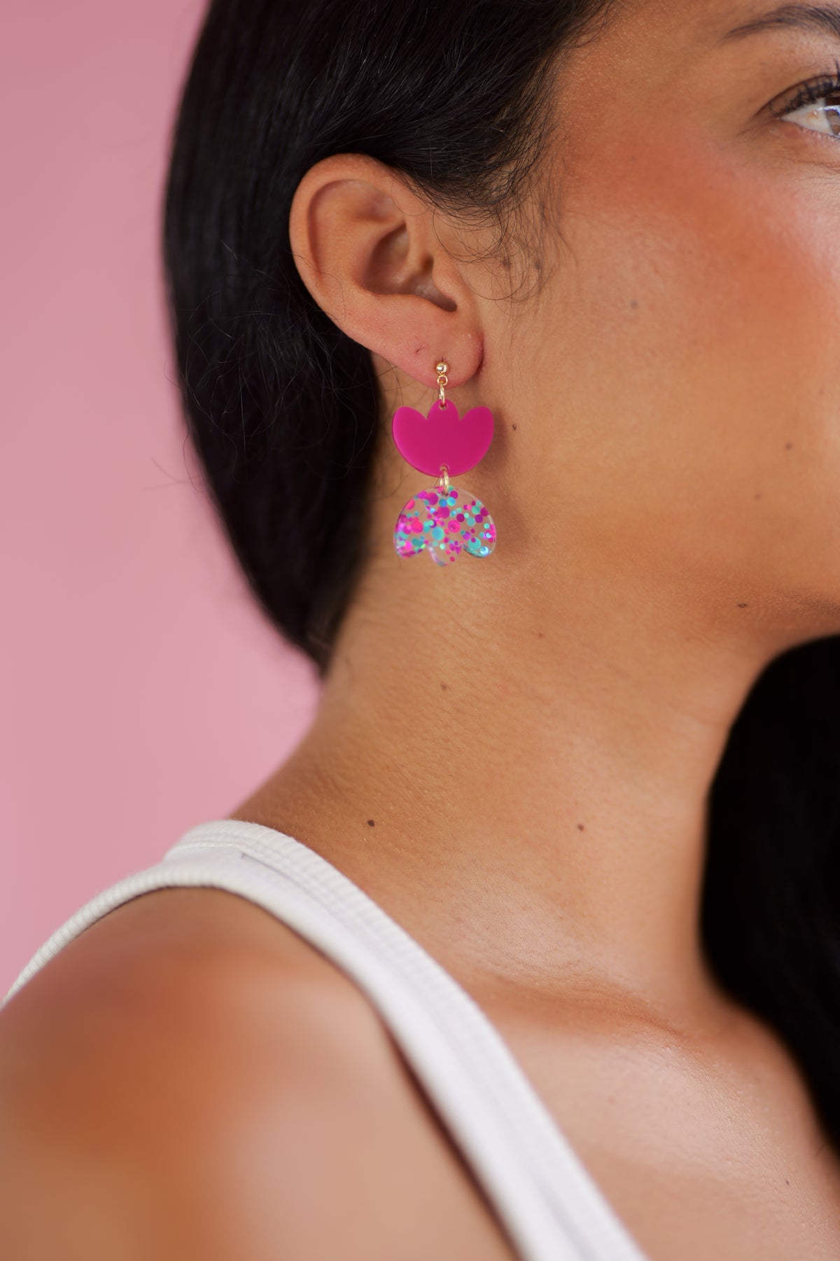 Aliette Earrings - Black and Gold