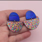 Boucles d'oreilles Odette - Bleu / Confettis