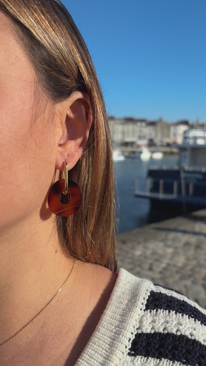 Boucles d'Oreilles Créoles Grands Donuts